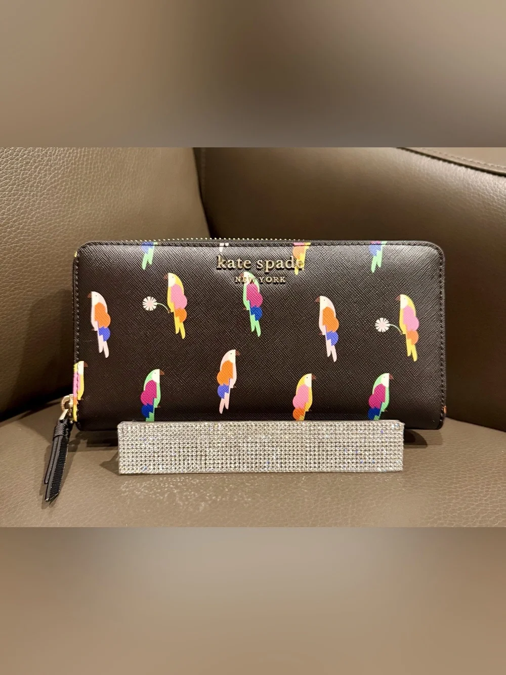 Kate Spade Sylvia Flock Party Sim Continental Wallet